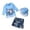 Navy, variant on Boys Upf 50 Sun Long Sleeve Swim Shirt and Swim Trunks Two Piece Rash Guard for Kids 2-3Years
