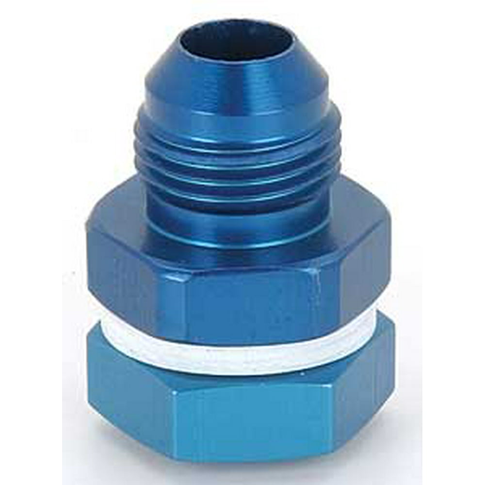 JEGS 100561 Blue HighFlow Fuel Cell Bulkhead Fitting