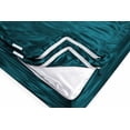 thumbnail image 3 of Silk Zip On Fitted Sheets King Size 78X80 - Includes 2 Zip On Sheets +1 Bottom Fitted Base - Fit's 16” In Deep Pocket - Easy to Use,Soft,Smooth -Fitted Sheet -Teal - Color, 3 of 9