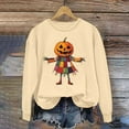 thumbnail image 4 of Jsaierl Women's Halloween Sweatshirts Spooky Pumpkin Ghost Print Sweatshirt Classic Crewneck T-shirt Long Sleeve Dressy Casual Pullover Tops Halloween Costumes, 4 of 4