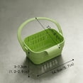 thumbnail image 3 of Linnome 2-In-1 Foldable Sink Basket Hanging Sink Colander Food Residue Filter Sponge Utensil Storage Strainer for Kitchen Fruit Vegetable Wash, 3 of 9