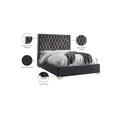 thumbnail image 2 of Lexi Grey Velvet King Bed-Color:Grey Velvet,Style:Contemporary, 2 of 3
