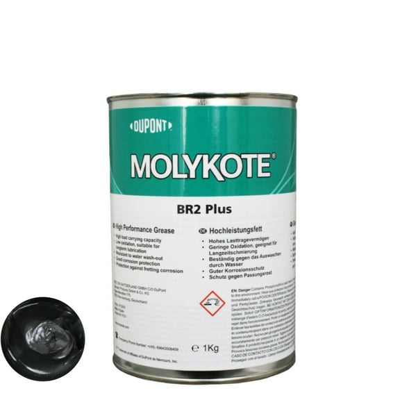 Molykote BR-2 Plus 1kg High Performance Grease Lubricant for Metal Long-Term Lubrication from Dow Corning BR-2 Plus Roller Bearing Joint High Speed High Load Carrying Fast Movement NLGI Grade