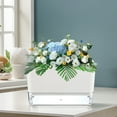 thumbnail image 6 of Self Watering Plant Pot Self Watering Planter with Visible Reservoir Square Planter Pot Double Layer Flowerpot for Indoor Plants (Rectangle L), 6 of 10