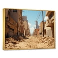thumbnail image 2 of Designart "Metropolis Mirage Sahara's New York City III" Cityscapes Framed Wall Art - Industrial Beige City Buildings Hallway Framed Wall Art Decor, 2 of 6
