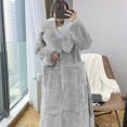 thumbnail image 2 of Lindreshi Womens Shackets Coat in Clothing Clearance Women Plus Size Luxury Faux Furs Coat Warm Outerwear Long Coat, 2 of 5