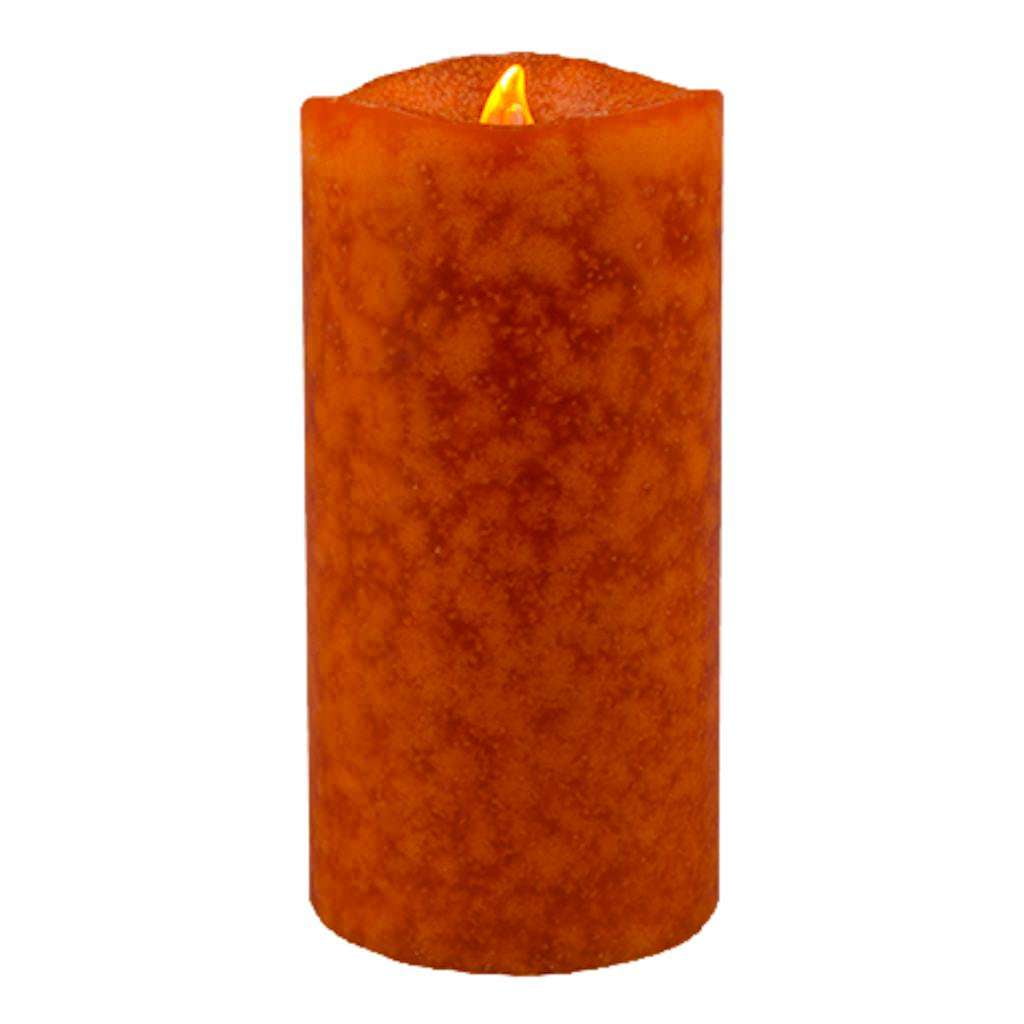 Gerson 43300 3" x 6" Burnt Orange (Vanilla Scent) Wavy Edge Battery