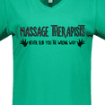 thumbnail image 4 of Inktastic Massage Therapists Hands Rub Women's V-Neck T-Shirt, 4 of 5