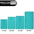 thumbnail image 2 of Smiry Memory Foam Bathroom Rugs, Ultra Soft & Non-Slip Bath Runner Mat, 24"x47", Teal, 2 of 8