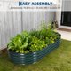 thumbnail image 5 of Yeshouse Cama de jardín elevada ovalada grande con patas y ruedas, jardinera de acero galvanizado grueso, ideal para jardinería en interiores y exteriores, flores y verduras, 5 of 8