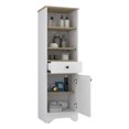 thumbnail image 7 of St. Clair Modern Multicolor Engineered Wood Linen Cabinet | 4 Shelves, 1 Drawer, 1-Door Cabinet | Freestanding Bathroom Storage | 13.8"W x 17.3"D x 55.7"H | Colombia Made, 7 of 7