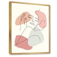 thumbnail image 3 of Designart 'Continuous One Line Portrait of Woman' Modern Framed Canvas Wall Art Print, 3 of 5