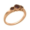 thumbnail image 1 of LBG British Made 9k Rose Gold Natural Garnet Womens Statement Ring - 33 size options - Size 6.75, 1 of 6