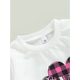 thumbnail image 5 of Bagilaanoe 2Pcs Toddler Baby Girl Boy Valentine's Day Outfits Letter Heart Print Long Sleeve Pullover Tops + Flare Trousers 6M 12M 18M 24M 3T 4T Kids Long Pants Set, 5 of 9