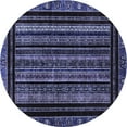 thumbnail image 1 of Ahgly Company Indoor Round Abstract Blue Modern Area Rugs, 4' Round, 1 of 4