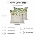 thumbnail image 3 of Waterproof Throw Pillow Covers Set of 2, 16x16 Inch Farmhouse Lemon Decorative Pillowcases Outdoor Pillow Slip Cushion Covers Set for Couch Tent Vintage Botanical Leaf Retro Beige, 3 of 7