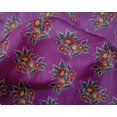 thumbnail image 4 of oneOone Silk Tabby Fabric Leaves & Floral Block Printed Craft Fabric BTY 42 Inch Wide, 4 of 4