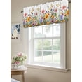 thumbnail image 6 of Vintage Floral Valances for Windows, Rod Pocket Kitchen Valance Curtains - Soft & Washable Small Window Treatment for Living Room,&nbsp;Bathroom, Watercolor Style Plant , 42x12 Inch, 1 Panel, 6 of 9