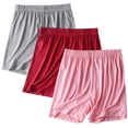thumbnail image 3 of Blmnix Boxer Shorts Women's Shorts Cotton Shorts Sliding Shorts Shorts High Gray Elastic Womens Gym Shorts,XXXL, 3 of 4