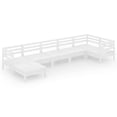 thumbnail image 6 of vidaXL 7 Piece Patio Lounge Set Solid Pinewood Black, 6 of 40