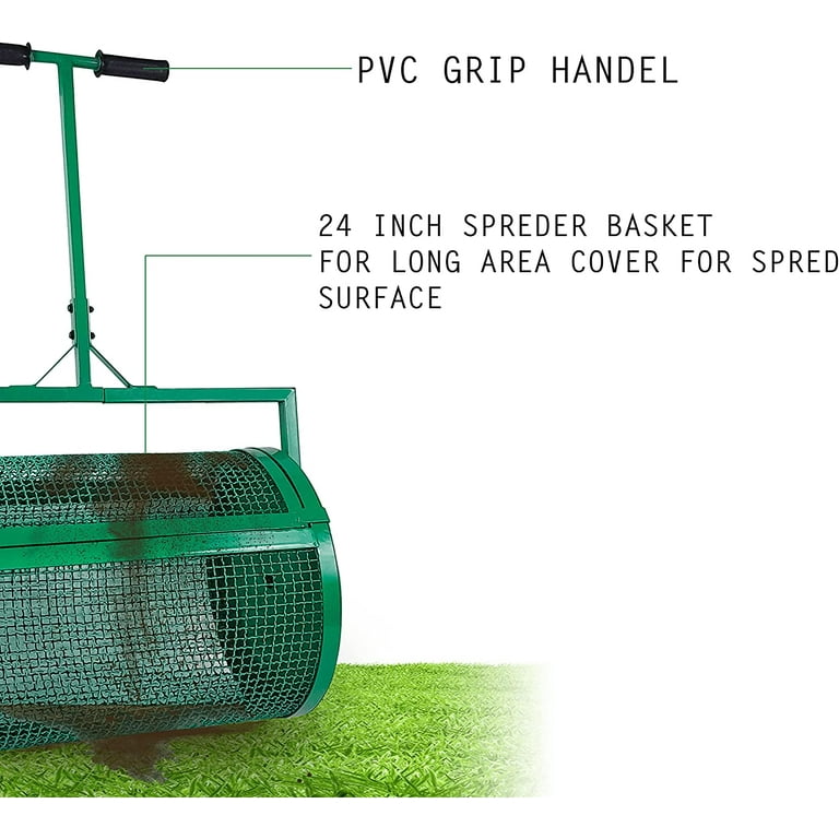 FEBTECH - 24 Inch Compost Spreader with Metal Mesh Basket FEBTECH - 24 Inch Compost Spreader with Metal Mesh Basket