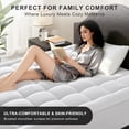 thumbnail image 4 of Mattress Topper Queen Size 300T 100% Cotton Pillow Top - Extra Thick Padded Mattress Pad & Protector, Breathable Fitted Deep Pocket 8-21, Ultra Soft & Supportive, 4 of 5