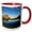 Red/White, variant on 3drose, Logan Pass, Glacier National Park, Montana - Us27 Aje0061 - Adam Jones, 11oz Two-tone Blue Mug