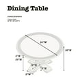 thumbnail image 6 of Traditional 5pc Dining : Round Table With Pedestal, 4 Upholstered Cushion Chairs, Oak Finish For Area Formal And Side Pedestal Base, Finish, Wingback Design Cushions Room, 6 of 6