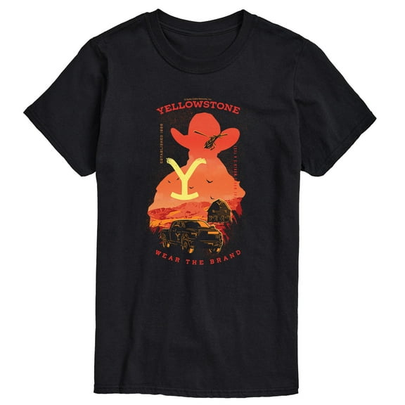 Yellowstone - Silhouette Collage - Men's Short Sleeve Graphic T-Shirt