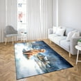 thumbnail image 4 of Hello Winter Golden Retriever Welcome Snowy Night Watercolor Vintage Indoor Rug Goldens Dog Lover Gifts Idea Carpet Living Bed Room Sofa Home Decor - 01011, 4 of 5