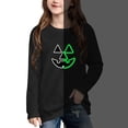 thumbnail image 2 of PureCasa Kids Boys Girls Long Sleeve Tops 3-12 Years Halloween Cute Noctilucent Print Loose Comfortable T-Shirt Crewneck Pullover Top, 2 of 10