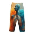 thumbnail image 3 of Lsque Surreal Body Art Print Women's Pajama Pants, Lounge Pant - Comfortable Home Wear,Elastic Waistband, Stylish Design-XX-Large, 3 of 9