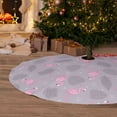 thumbnail image 6 of Yiaed Flamingo Print Christmas Tree Skirt , Tree SkirtsTree Mat for Christmas Winter Holiday Indoor Decorations-30", 6 of 7