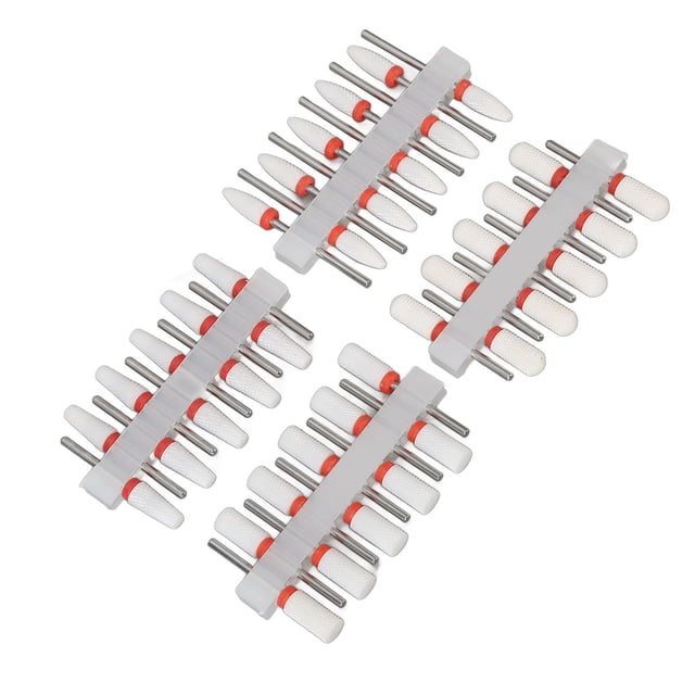 Brocas de Taladro de Unas, Brocas de Unas de Cerámica de Cerámica Resistente Al Calor 4 Establecidos para Manicuristas o Principiando para para Unas de Gel Acrílico