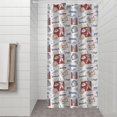 thumbnail image 2 of Vintage Baseball Elements Pattern Shower Curtain 36"x72" ,Bathroom Decorative Shower Curtains Set with 12 Hooks,Modern Waterproof Washable Shower Curtain, 2 of 6