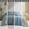 thumbnail image 3 of Notticasa Washed Comforter Sets 3 Piece,Soft and Cozy,Blue,Twin,Washed Textured Wrinkled Design, 3 of 7
