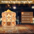thumbnail image 2 of Crystal Wax Melt Warmer Candle Wax Warmer for Scented Wax 2 in 1 Wax Melts Fragrance Warmer Wax Cubes Melter Home Office Deco Night Light Valentines Day Birthday Gifts for Women Mom Girl(02-Gold), 2 of 5