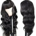 thumbnail image 7 of Black Wigs for Women Hair Wigs with Bangs Body Wigs with Human Hair Wigs Lace Front Wigs 150% Density Brazilian Virgin Hair Glueless Wig Natural Color Lace Front Wigs Human Hair, 7 of 7