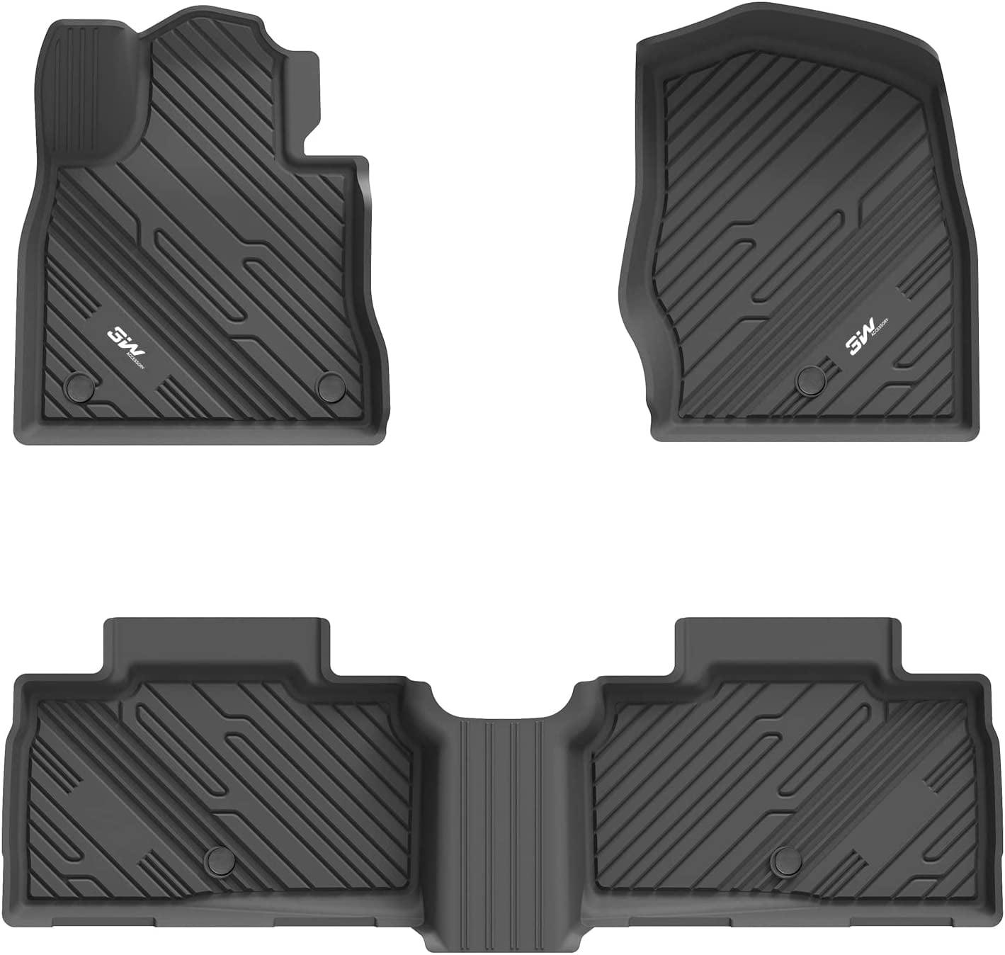 3W Floor Mats for Ford Explorer 2020 2021 2023 TPE All Weather 1st and