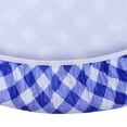 thumbnail image 3 of Mantel Redondo De Franela, Resistente Al Agua, A Prueba De Grasa, Lavable, Reutilizable, Con Borde Elástico, Patrón De Cuadros Azules, Cubierta Decorativa De Plástico Para Interior Y Exterior Sweethay HA024001-01, 3 of 6