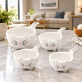 Cat Measuring Cups and Spoons Set, Ceramic Kitchen Tools for Bakers and ...