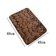 thumbnail image 3 of Alfombrilla de de Espuma Viscoelástica, Lavable a , de Absorción Rápida, Adoquines en Relieve, Alfombrilla de Anti-alfombrilla de Bañ Café Macarena Alfombra de baño, 3 of 7
