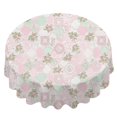 thumbnail image 2 of Pioneer Flower Floral Print Pattern Round Tablecloth 60 X 60 Inch, Wrinkle Resistant Wipeable Table Cloth for Kitchen Dining Picnic Patio Party, 2 of 6