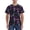 Colorful Guitar, variant on Blue and White Squares Print Men's Dry Fit Mesh Athletic Shirts Moisture Wicking Tennis T-Shirt Tops