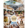 thumbnail image 5 of Teal Gray Table Cloth, Modern Oil Painted Art Abstract Geometric Waterproof Tablecloth for Rectangle Tables, Reusable Washable Fabric Table Cover for Restaurant Kitchen Dining Tables 52"x70", 5 of 6
