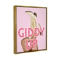 thumbnail image 4 of Stupell Industries Giddy Up Cowgirl Phrase Typography Painting Gold Floater Framed Canvas Art Print Wall Art, 17 x 21, 4 of 10