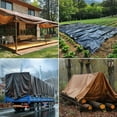 thumbnail image 2 of GZBtech 20Mil Super Heavy Duty Tarp 10x10FT, Waterproof Thick Brown&Black Outdoor PE Tarps for Patio Garden Use, UV Resistant Plastic Ground Cover for Trailer Car Truck Bike Pool Firewood, 2 of 7