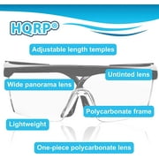 HQRP Clear Tint UV Protective Safety Goggles / Glasses for Yard work, Gardening, Lawn mowing, Weed whacking, Hedge trimming