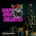 thumbnail image 2 of Glowneon Santa Claus Don't Stop Believin Neon Sign, Don't Stop Believin Led Sign, 2 of 4