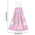 thumbnail image 6 of Yayeee Kitchen Hanging Hand Towels Set of 2 with Loop Bathroom Absorbent Tie Towel, Ice Cream Rainbow Pattern, 6 of 7